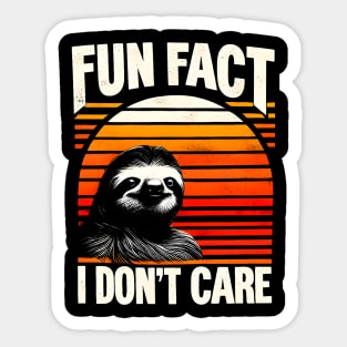 Slothful Sunrise Sarcasm Sticker